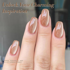 Born Pretty Cat Magnetic Eye Gel Nail Polish Brown adds warm chic depth