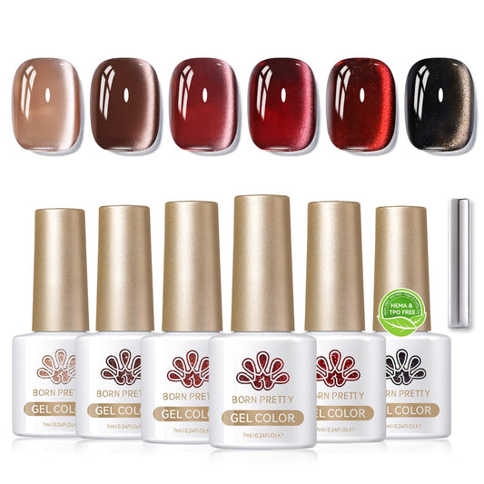 Born Pretty Cat Magnetic Eye gel polish close-up showing magnetic shimmer effect.