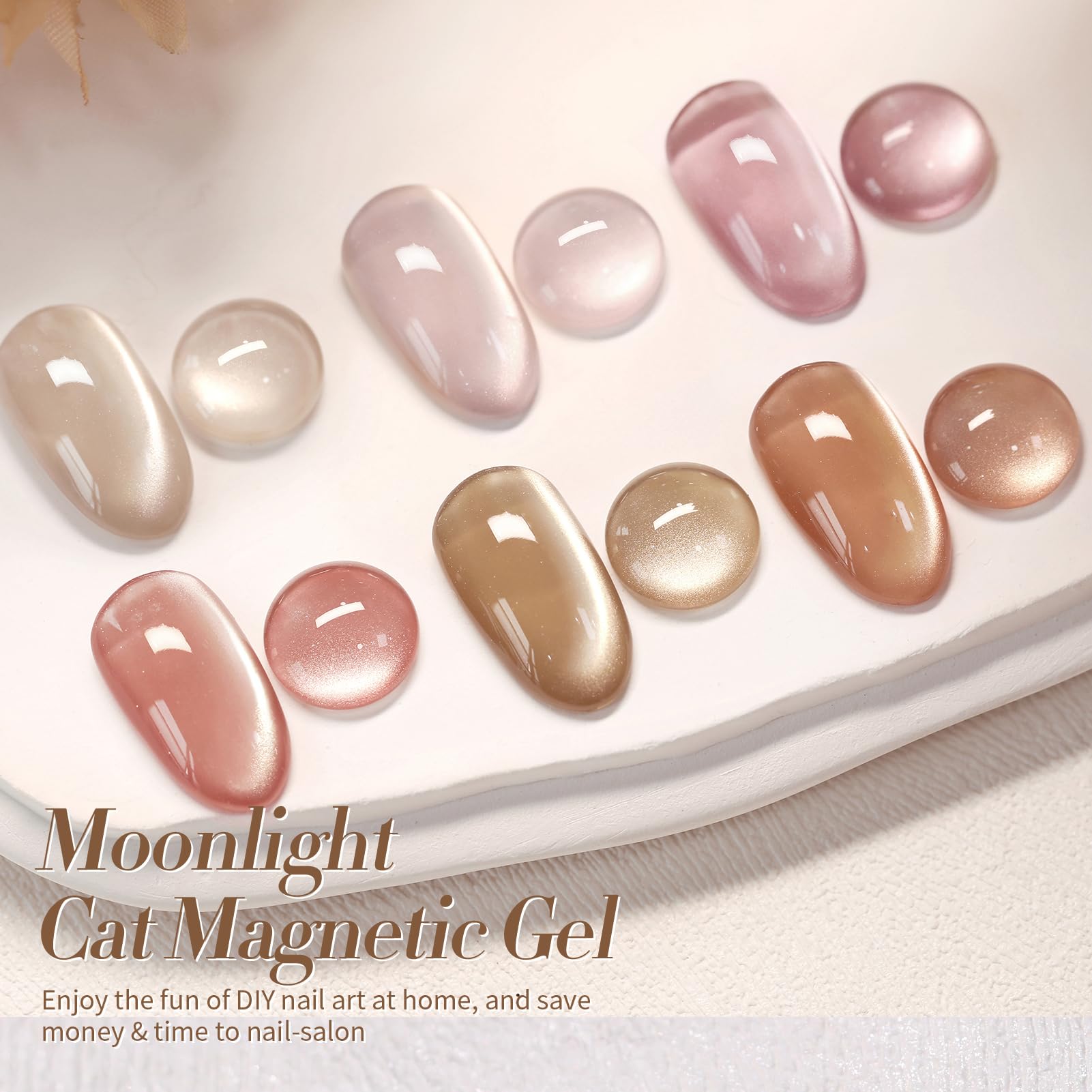 Born Pretty Cat Magnetic Eye Gel Nail Polish Glitter highlights holographic depth