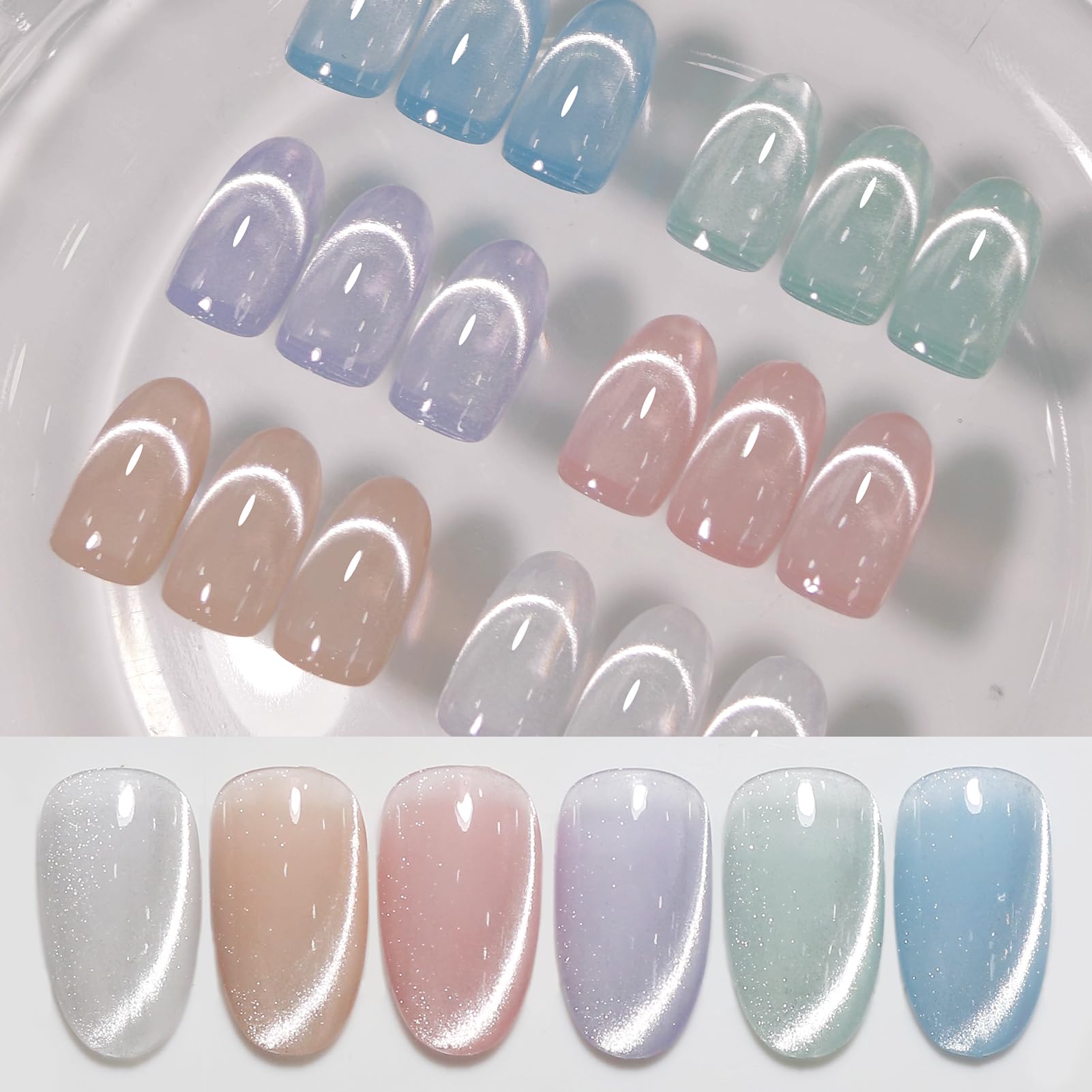 Born Pretty pastel blue magnetic gel polish for chic day-to-night nails