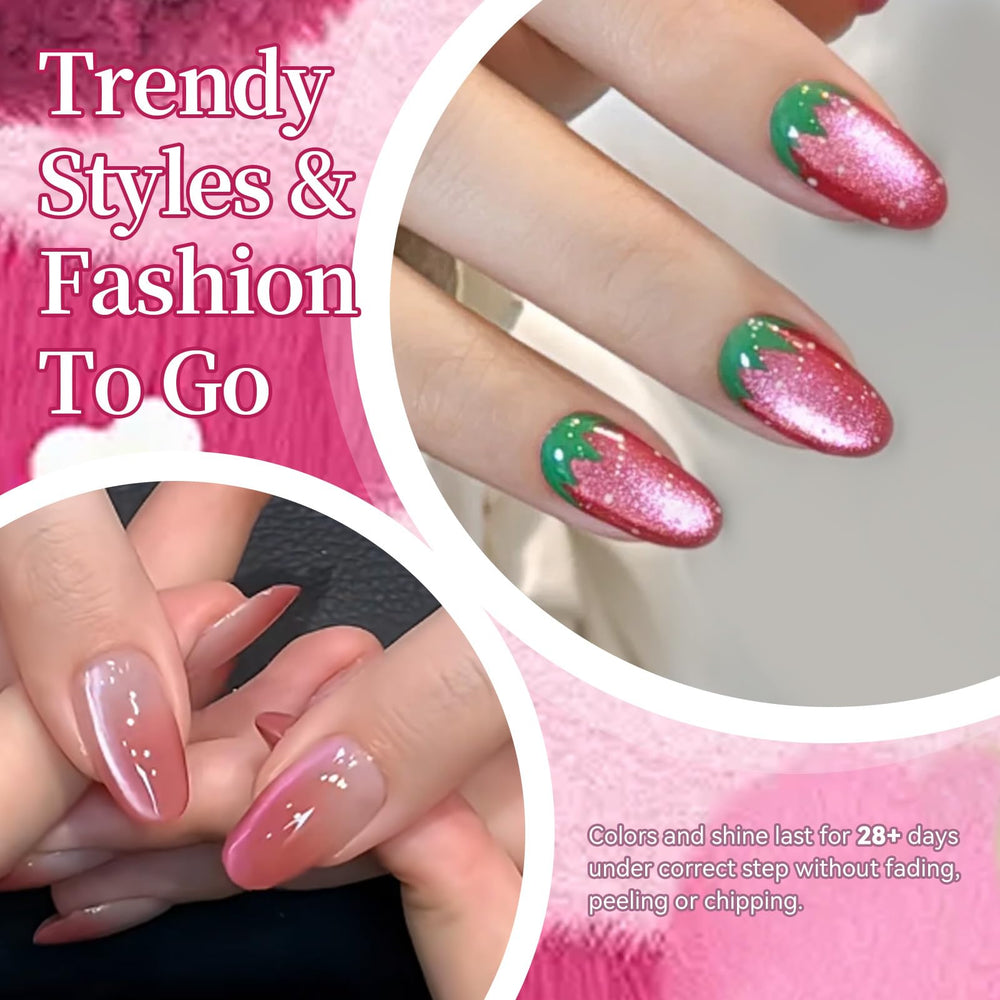 Born Pretty Cat Magnetic Eye Gel Polish Pink – vibrant manicure with magnetic accents