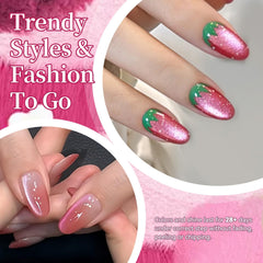 Born Pretty Cat Magnetic Eye Gel Polish Pink – vibrant manicure with magnetic accents