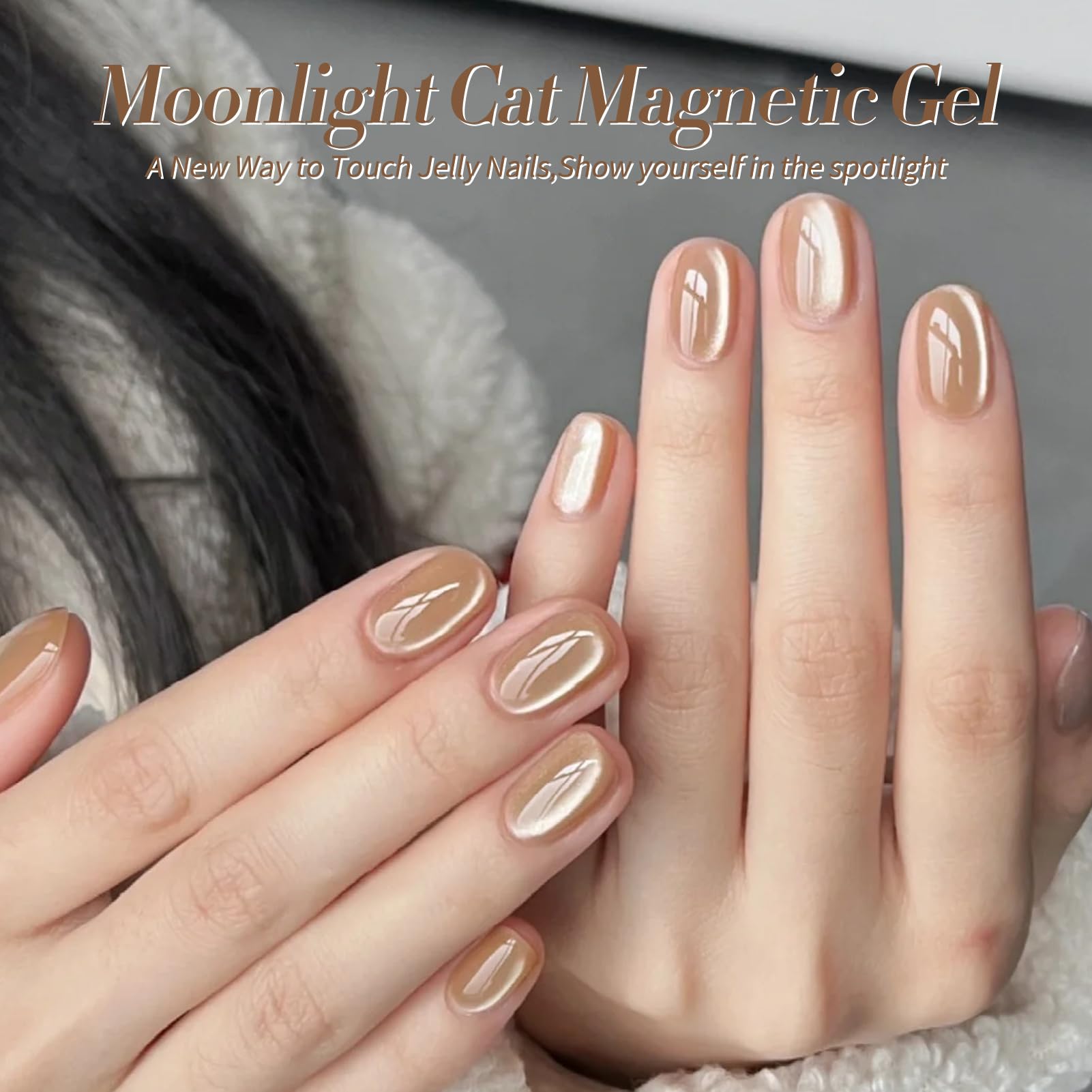 Born Pretty Cat Magnetic Eye Gel Nail Polish Shimmer adds glassy glow