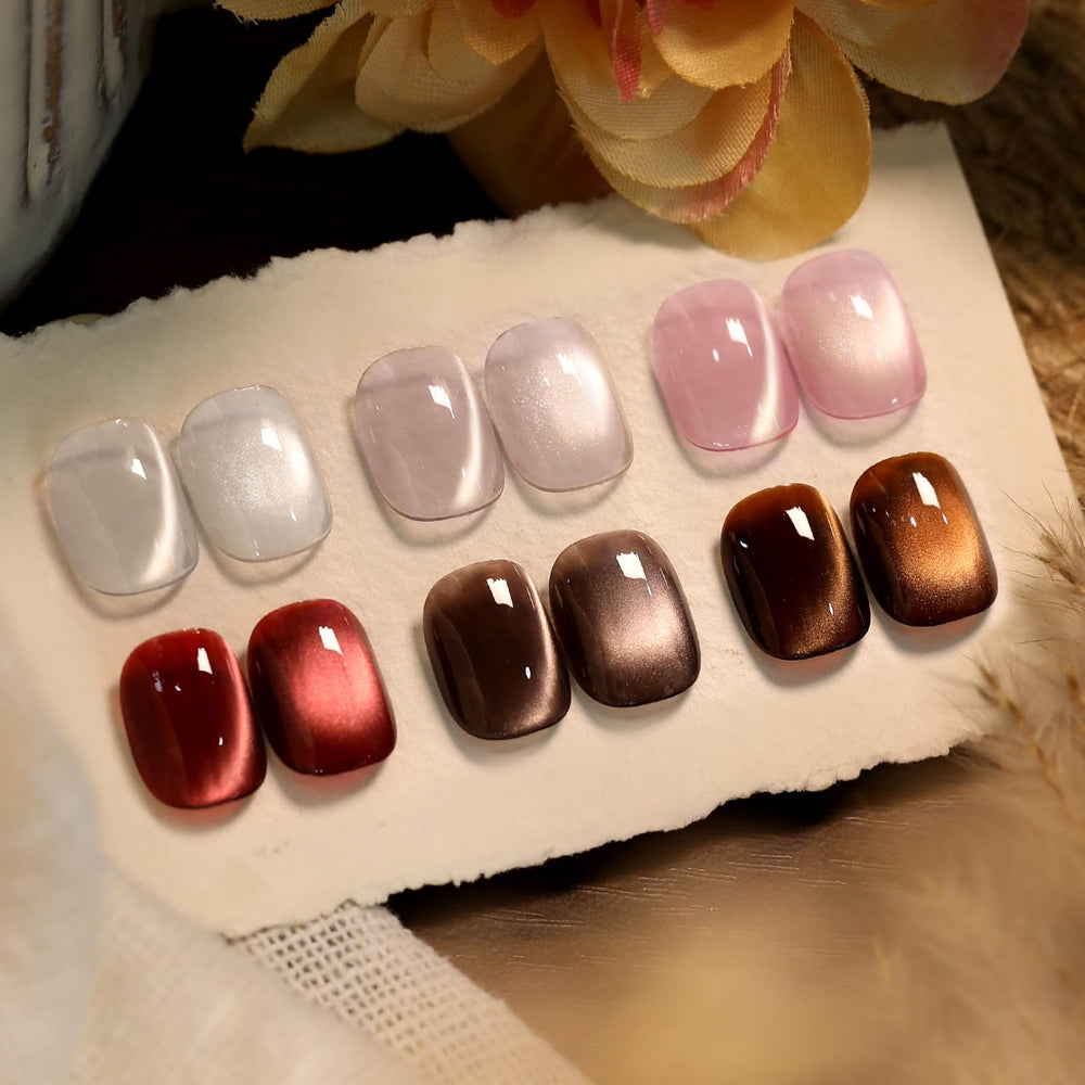 Born Pretty Cat Magnetic Eye Gel Nail Polish silver swatch with retro glitter and high gloss
