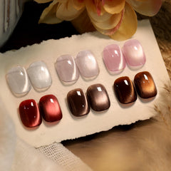 Born Pretty Cat Magnetic Eye Gel Nail Polish silver swatch with retro glitter and high gloss