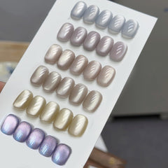 Born Pretty Cat Magnetic Gel Polish Kit showing bold cat eye effect on nails