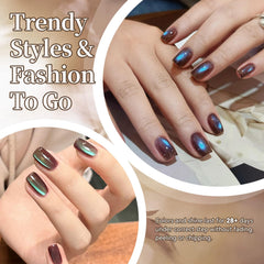 Born Pretty Cat Magnetic Eye Gel Set brown glitter swatches for chic nails.