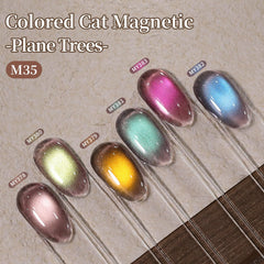 Born Pretty Cat Magnetic Eye Gel Set green glitter swatches for bold nails.
