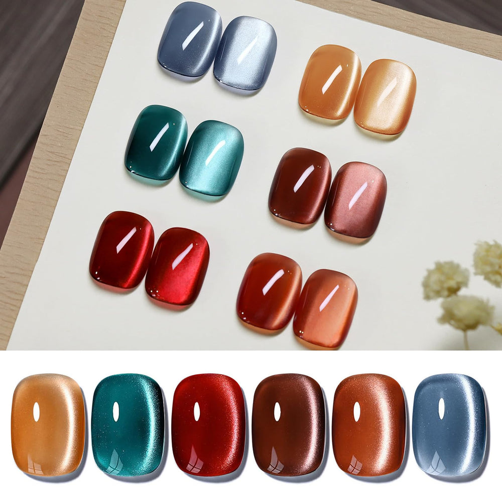 Born Pretty cat magnetic eye gel polish collection with vivid magnetic shimmer