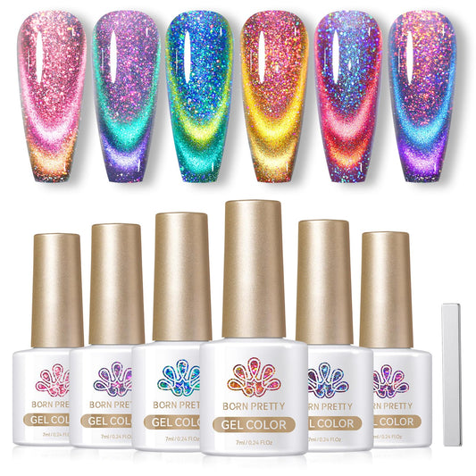 Born Pretty cat magnetic gel nail polish box shows packaging for gifting