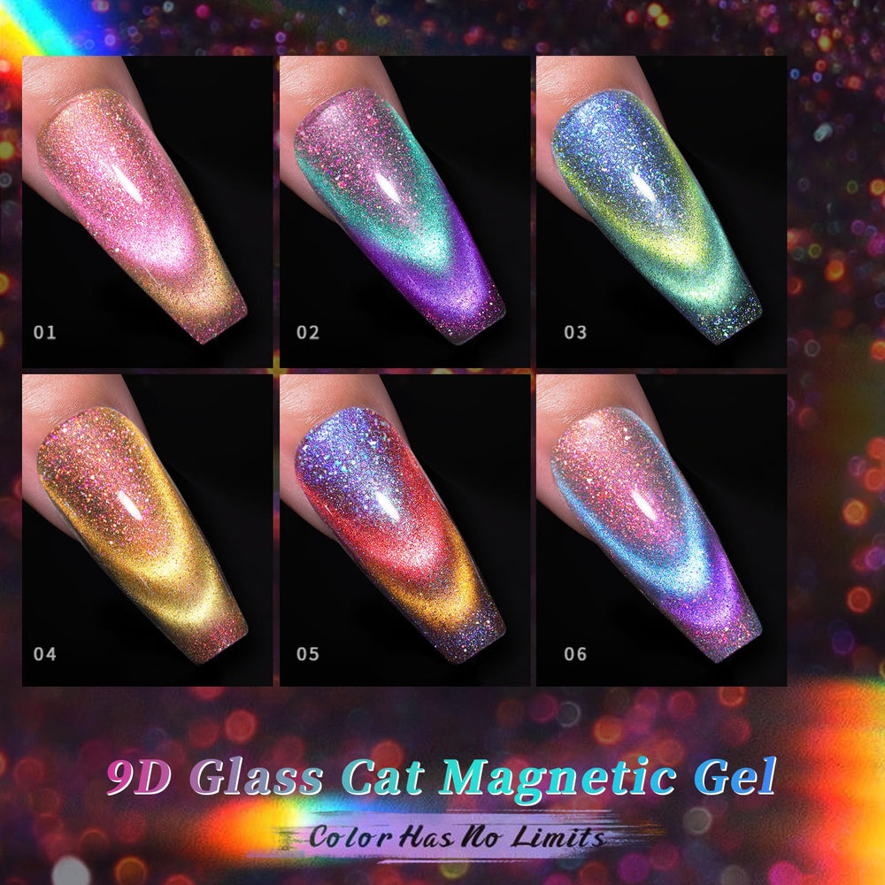 Born Pretty 9D cat magnetic line closeup with magnetic control