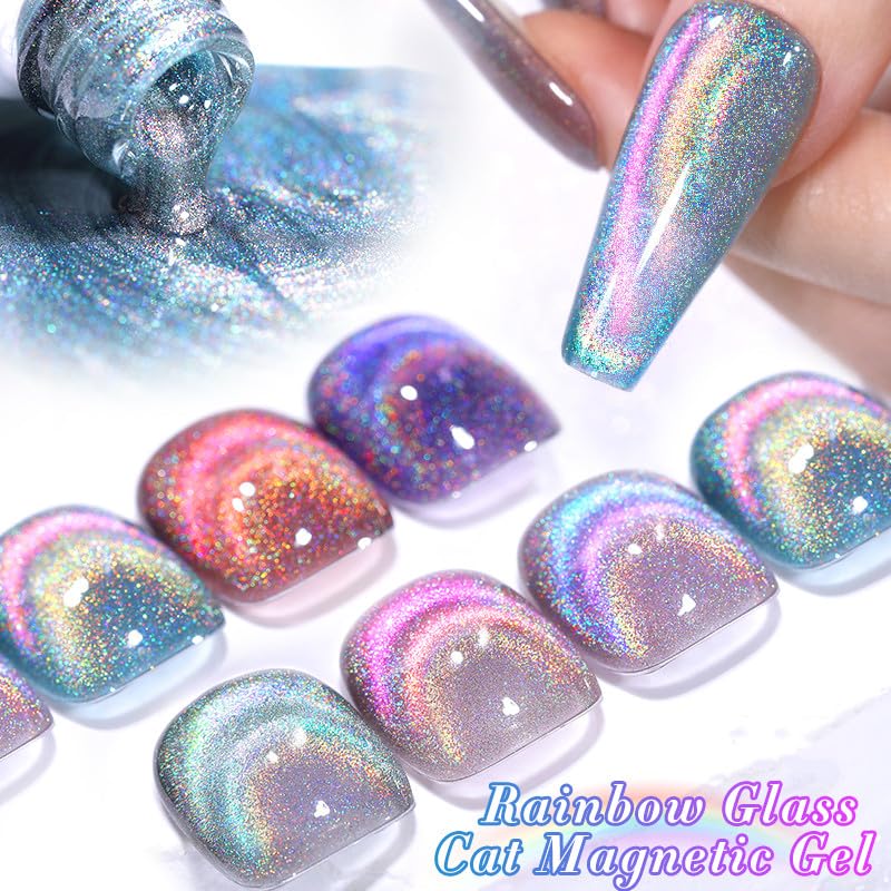 Born Pretty cat-magnetic nail polish pattern demo for creative nail art options.