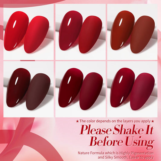 Born Pretty cherry-blood red gel polish for vibrant, durable manicure