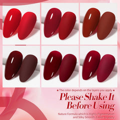 Born Pretty cherry-blood red gel polish for vibrant, durable manicure