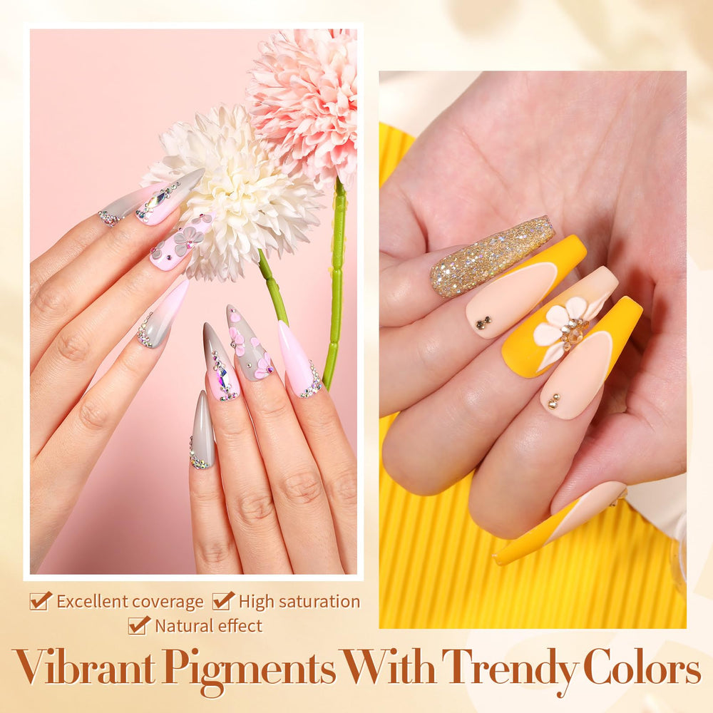 Born Pretty chip-resistant acrylic powder provides long-lasting wear and a glossy finish.