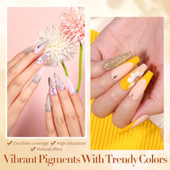 Born Pretty chip-resistant acrylic powder provides long-lasting wear and a glossy finish.