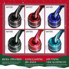 Born Pretty Christmas Cat Magnetic Eye Gel Nail Polish with crystal glass shimmer for unique effects.