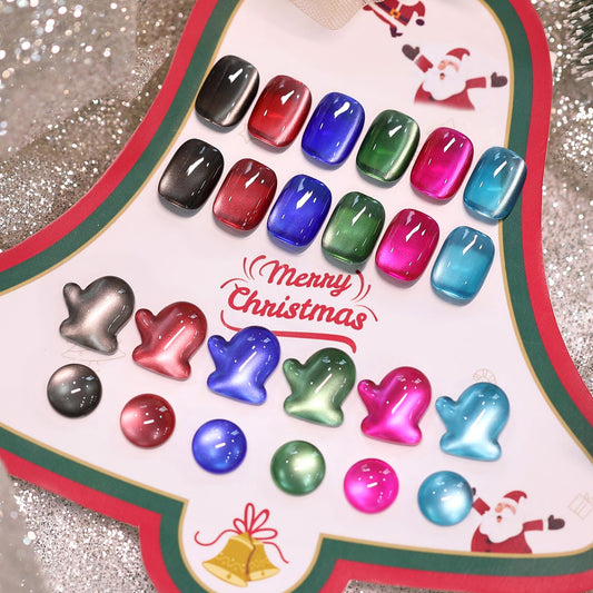 Born Pretty Christmas Cat Magnetic Eye Gel Nail Polish in green for festive DIY nails.