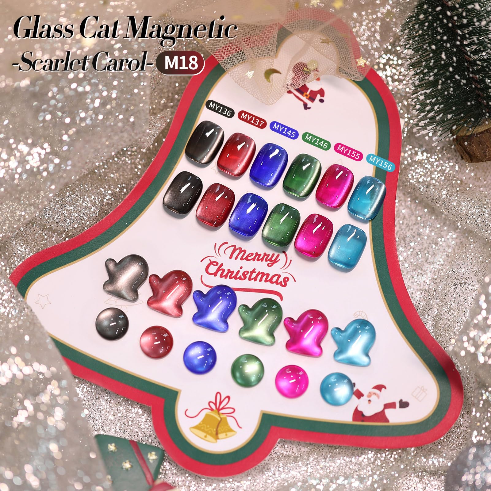 Born Pretty Christmas Cat Magnetic Eye Gel Nail Polish with magnetic eye effect for chic accents.