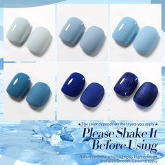 Born Pretty deep navy blue gel polish for a chic, dramatic manicure.