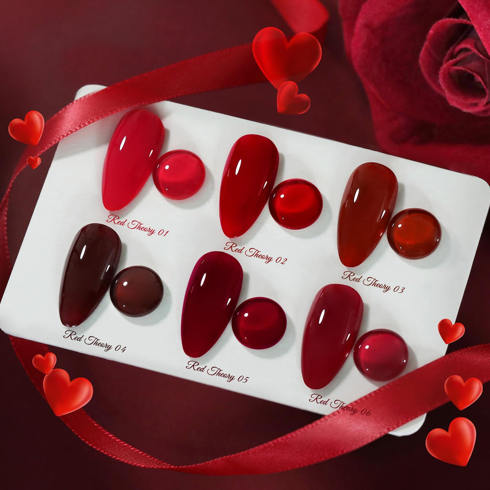 Born Pretty gel polish pack showing contents for six bottles