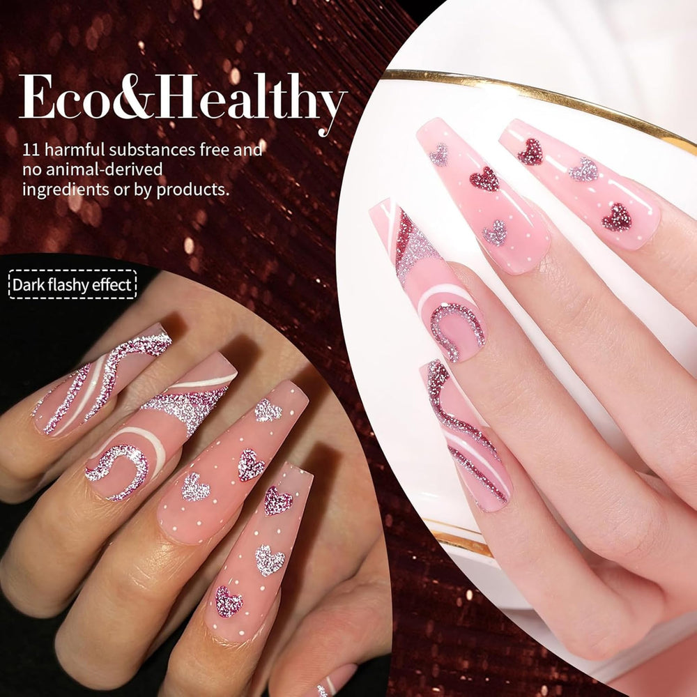 Born Pretty gel polish set displays packaging and color variety for creative styling.