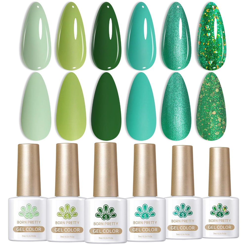Born Pretty avocado green gel nail polish bottle for vibrant at-home manicures
