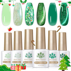 Born Pretty green gel polish bottle packaging showcases premium kit presentation.