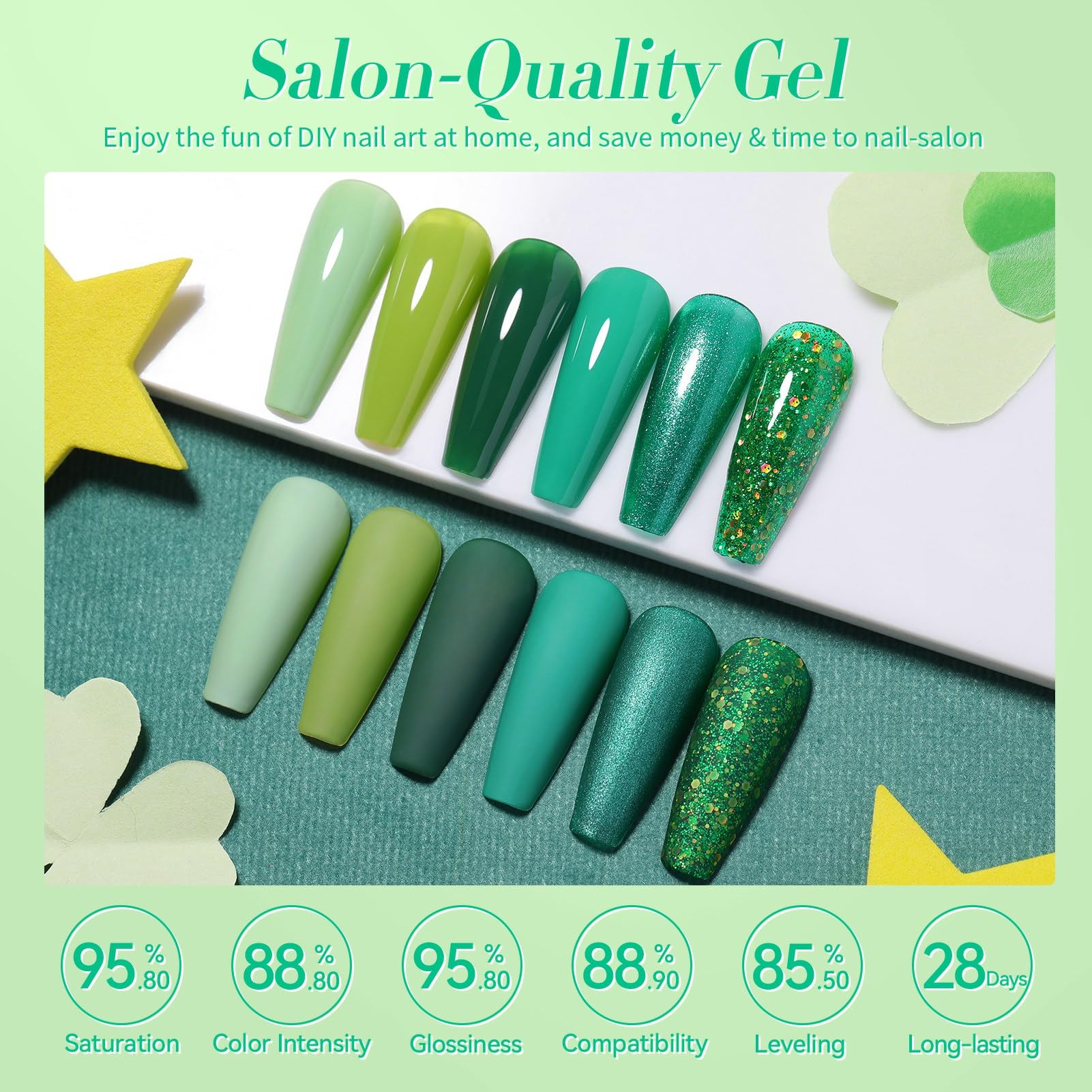 Born Pretty dark green gel nail polish bottle for bold, durable color