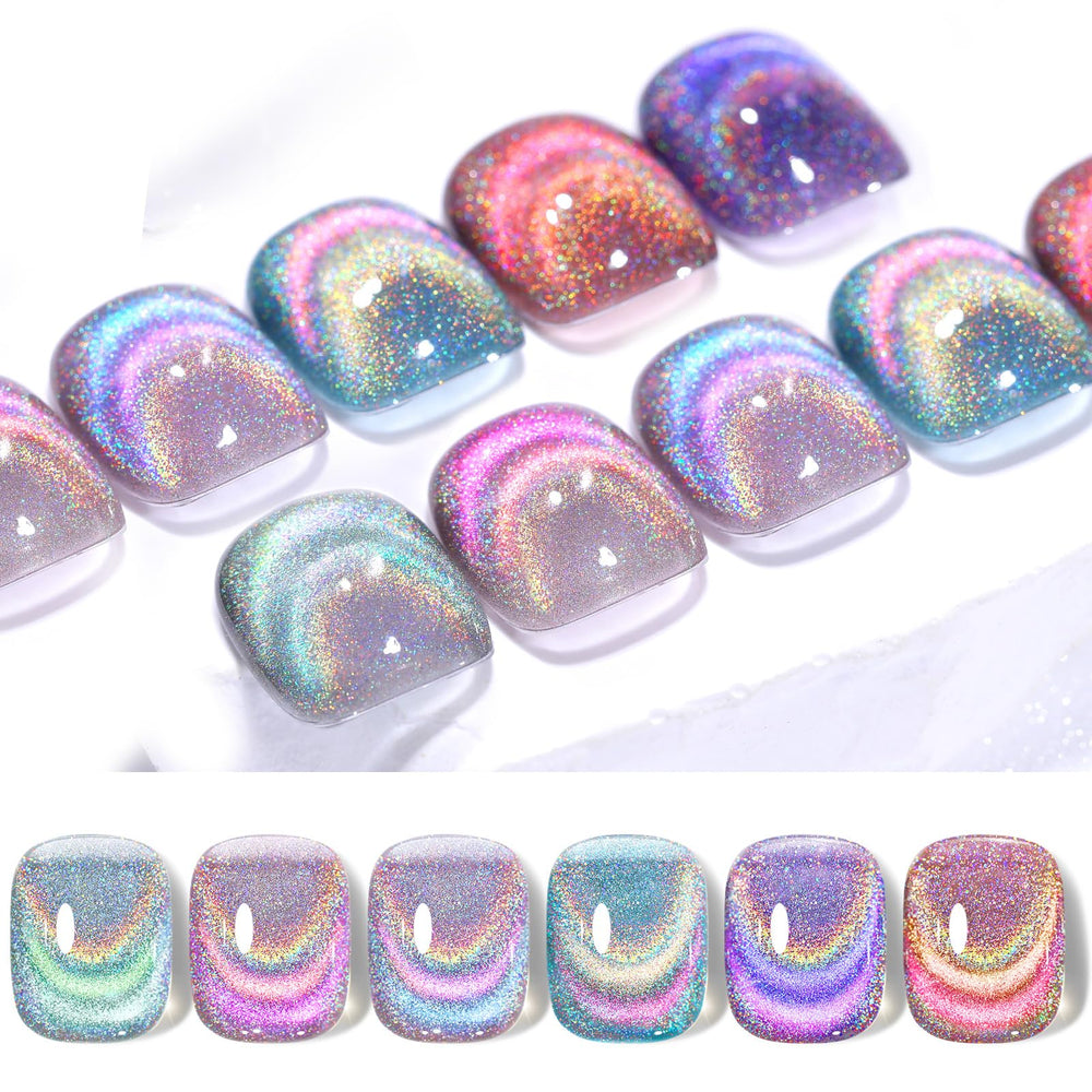 Born Pretty holographic glitter nail polish bottle displaying vibrant color and shimmer.