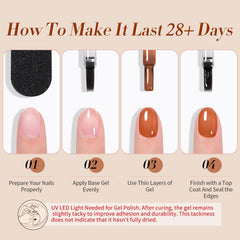 Born Pretty jelly gel 6pcs set for at-home salon manicures and easy color variety