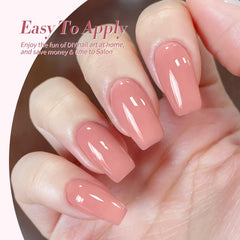 Born Pretty jelly pink gel polish showing layered color depth