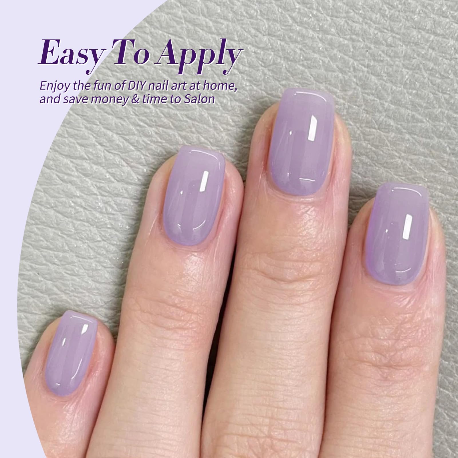 Born Pretty Jelly Purple Gel Nail Polish bottle with cap and labels for premium presentation