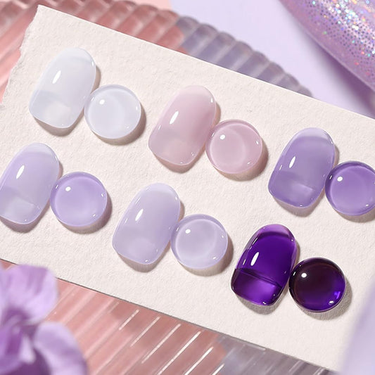 Born Pretty Jelly Purple Gel Nail Polish bottle close-up showing rich plum shade for elegant nails