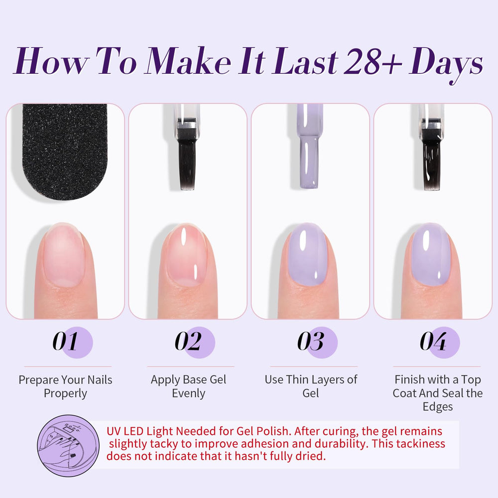 Born Pretty Jelly Purple Gel Nail Polish gift-ready packaging ideal as a gift