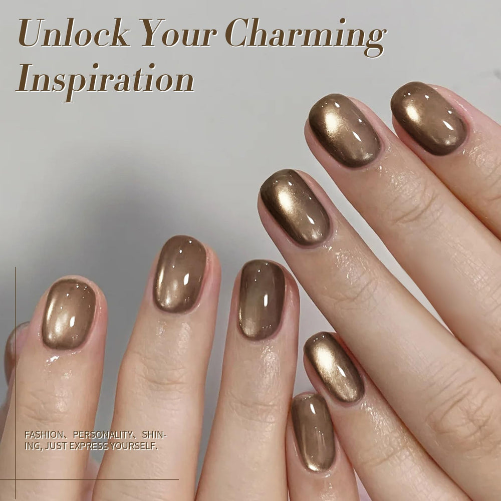 Born Pretty magnetic powder close-up demonstrates strong magnetic pull for eye-catching effects.