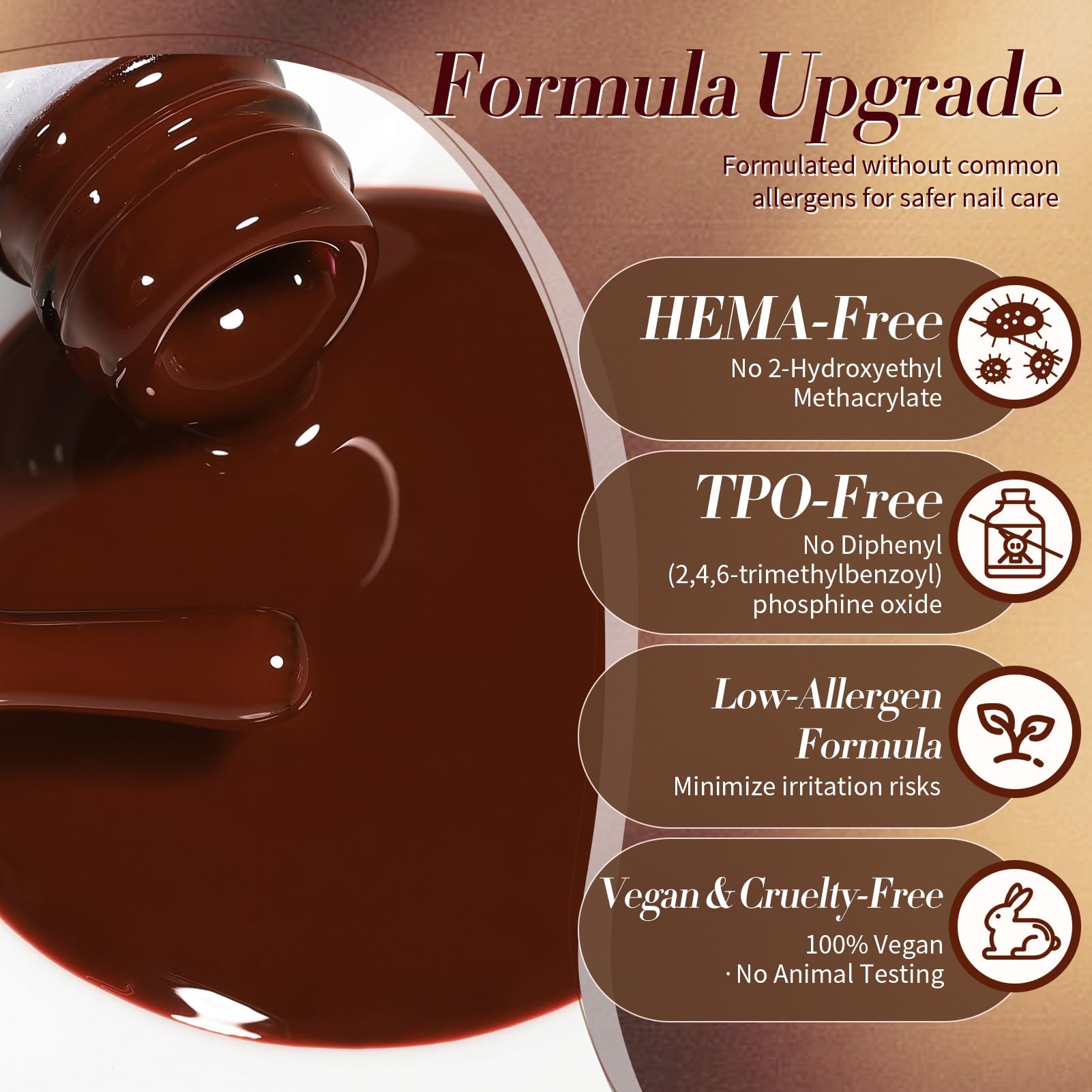 Nails in brown tones demonstrate an elegant finish using Born Pretty polish.