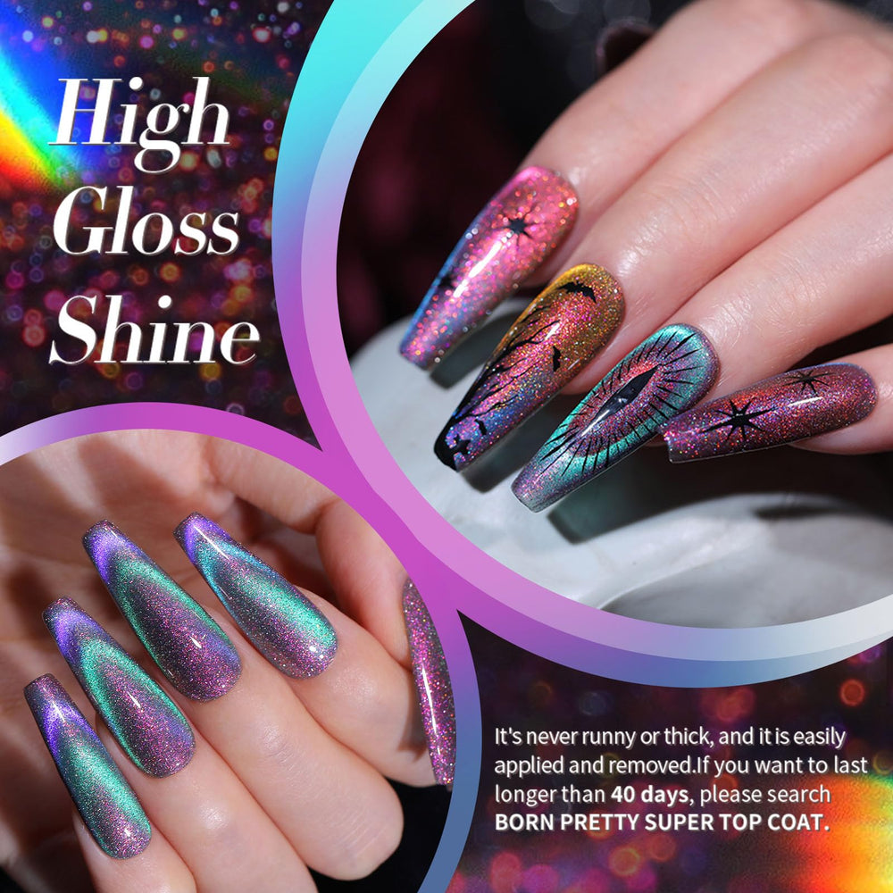 Born Pretty nail polish magnet effect demo for cat-eye look