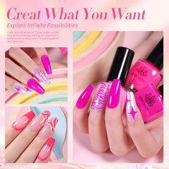 Born Pretty neon pink shade perfect for summer vibes.