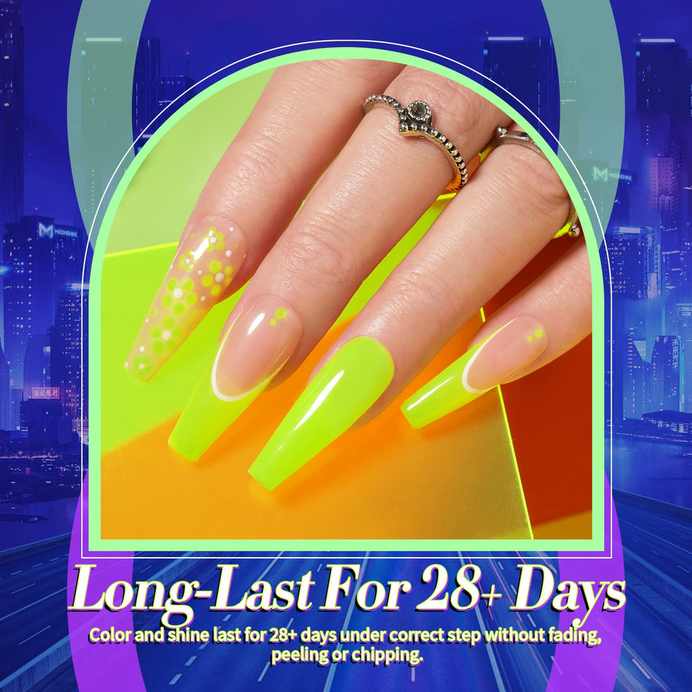 Born Pretty neon blue gel polish swatch for striking nails