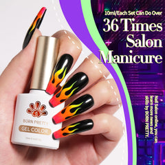 Born Pretty neon green gel polish swatch with vivid neon shine
