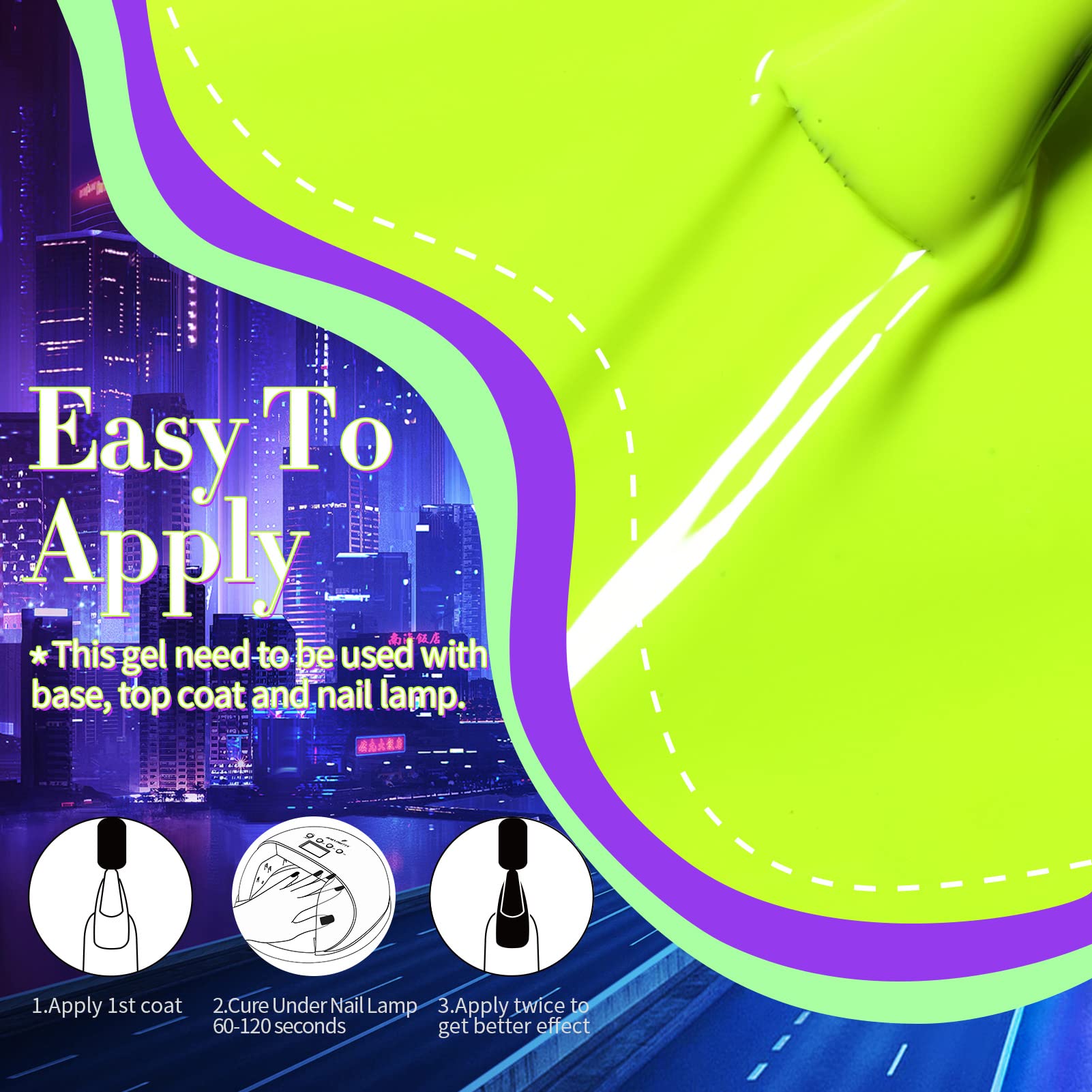 Born Pretty neon gel polish packaging and bottle lineup for quick shopping