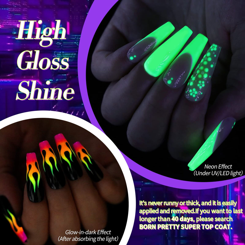 Born Pretty neon yellow gel polish swatch for sunny nails