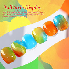 Born Pretty neon jelly gel nail polish swatch in green shade for fresh looks