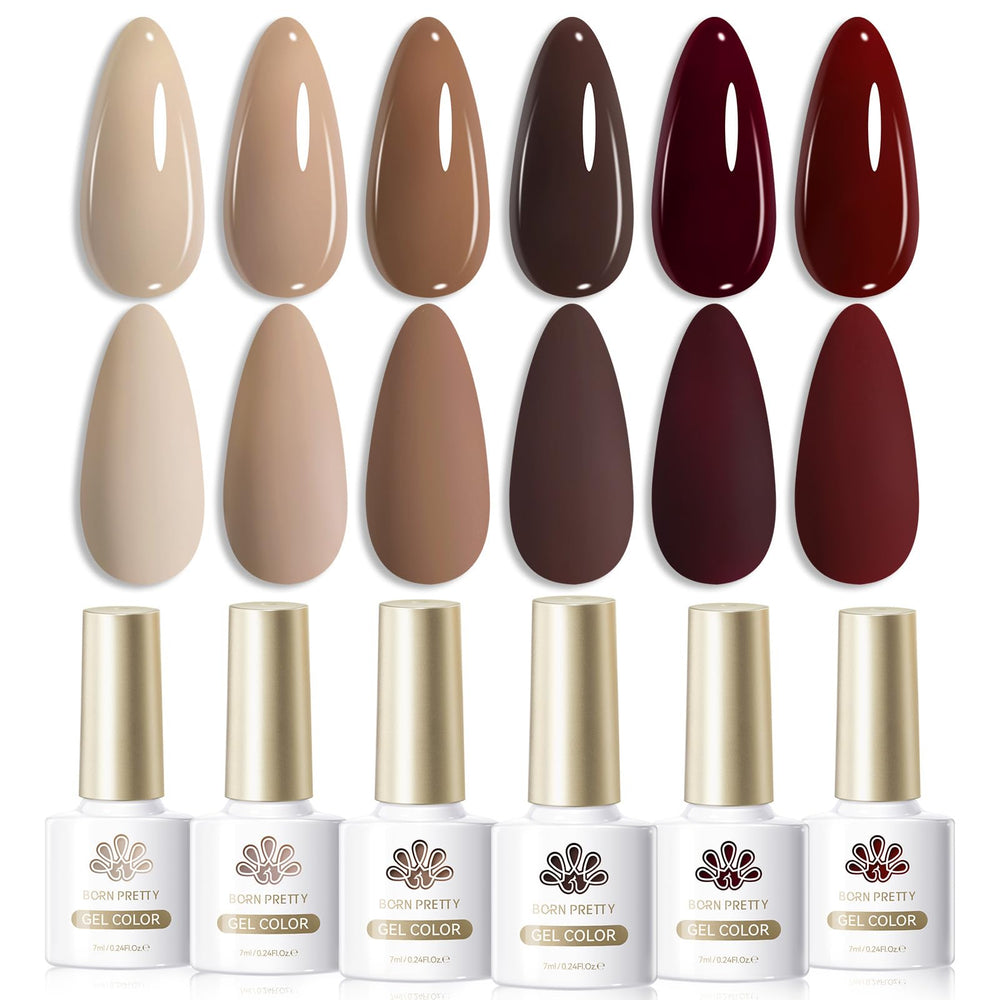 Born Pretty nude gel polish set for salon at home manicure setup