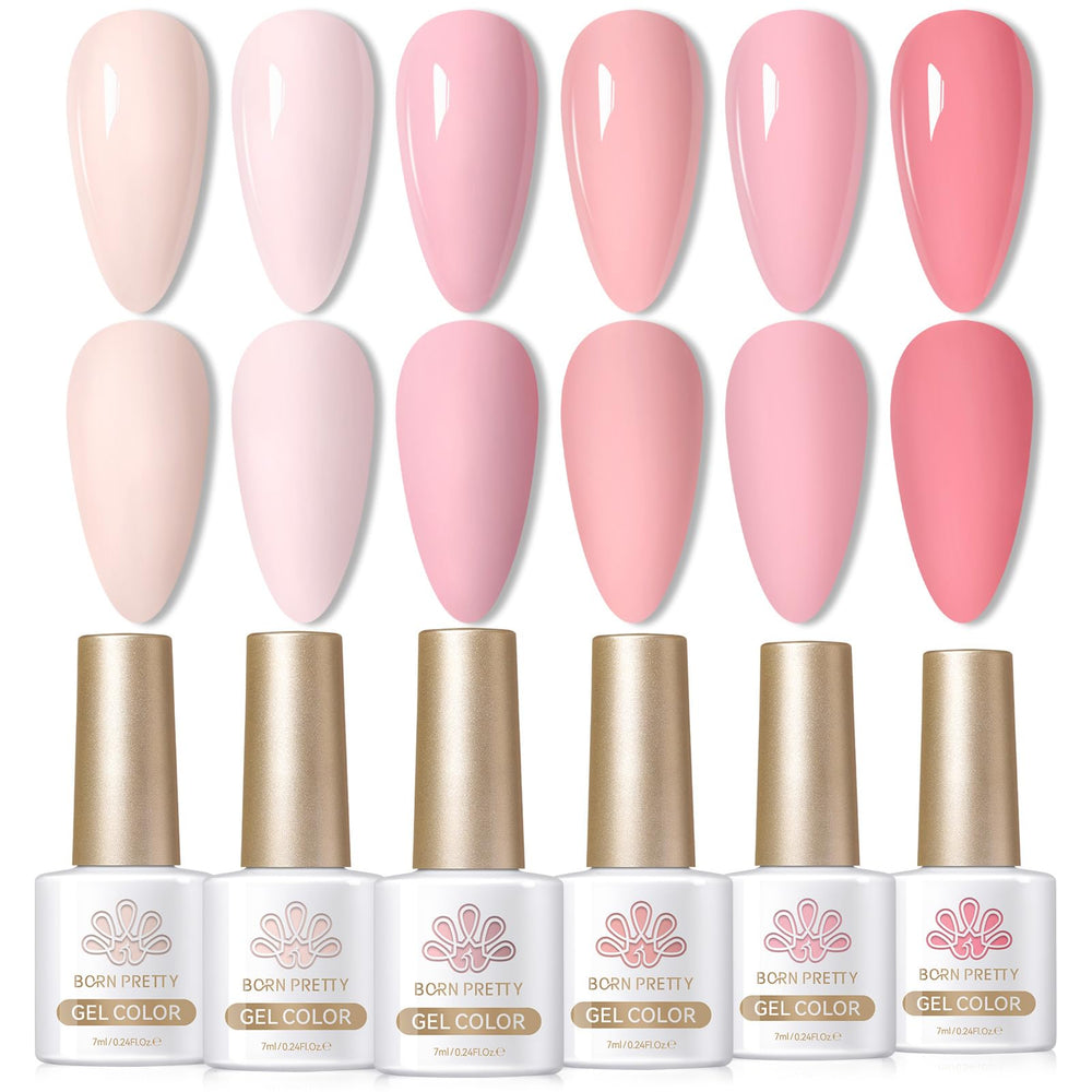 Born Pretty Nude Pink gel polish bottle close-up showing creamy texture for smooth application