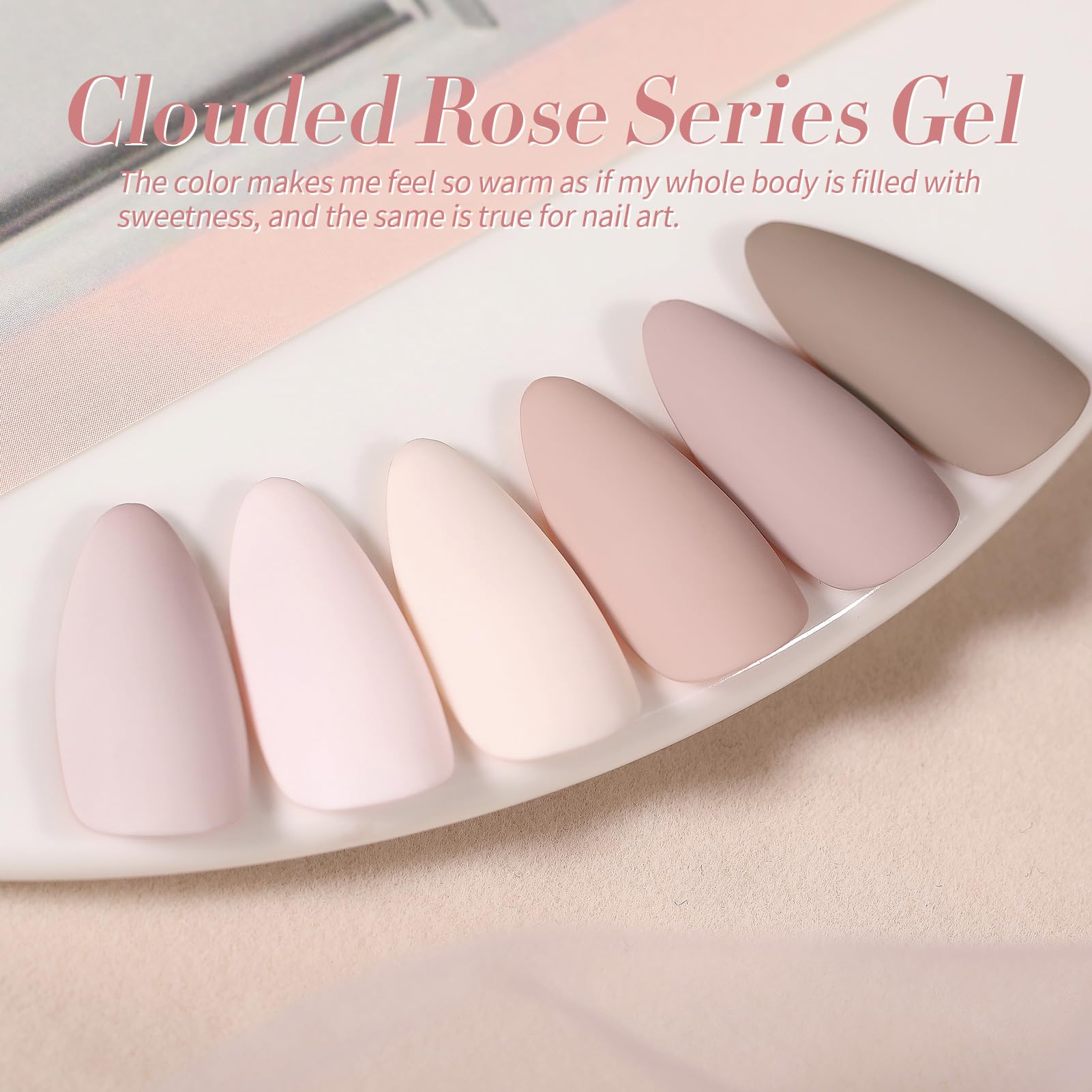 Born Pretty Pink Nude Gel Nail Polish long-lasting shine under proper top coat and cure.
