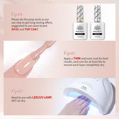 Born Pretty Pink Nude Gel Nail Polish packaging view and branding.