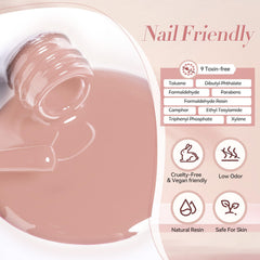 Born Pretty Pink Nude Gel Nail Polish suitable for salon or home manicure.