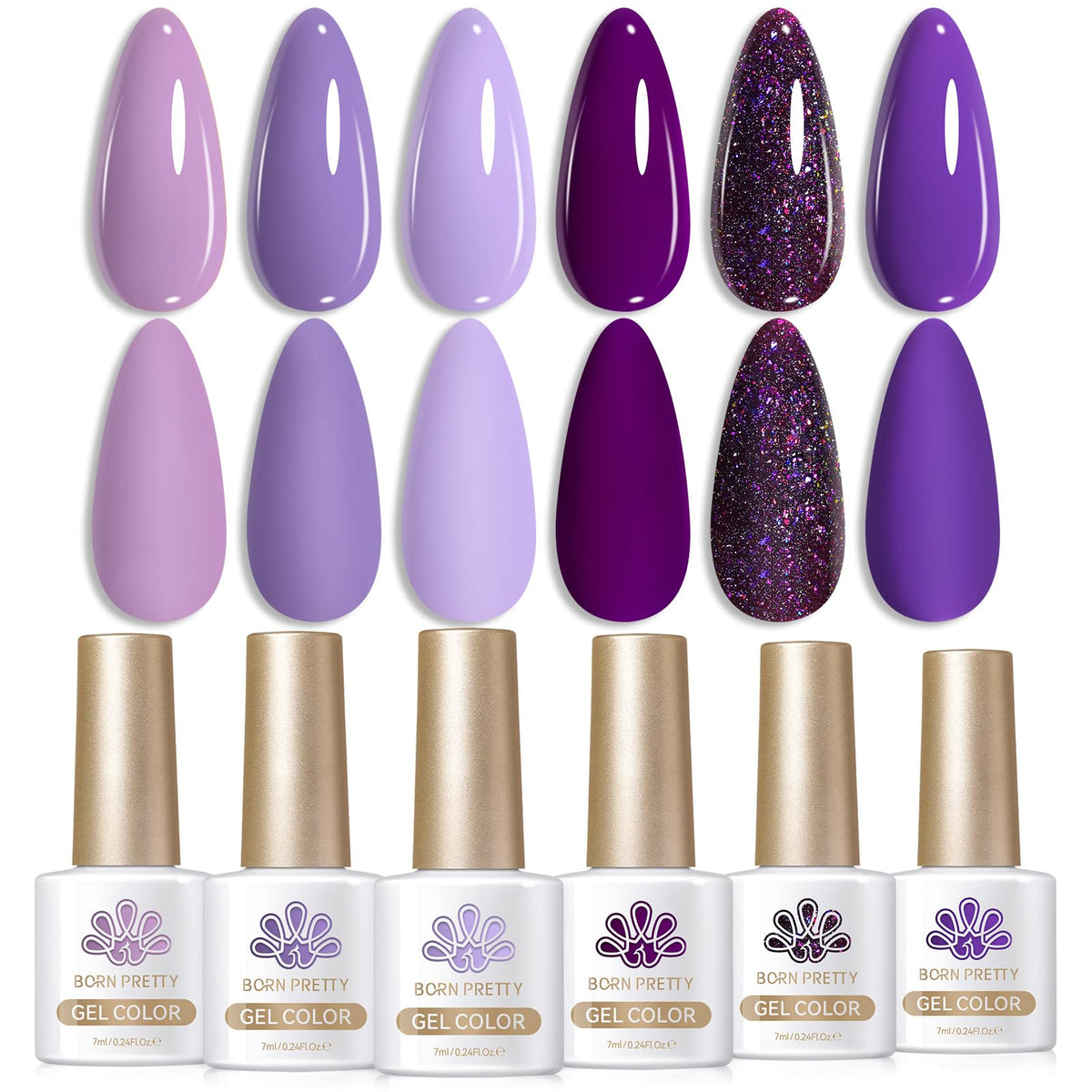 Born Pretty lavender gel polish for chic, long-lasting nails